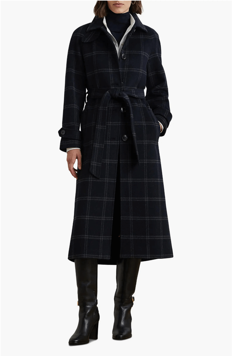 ralph lauren wool blend coat